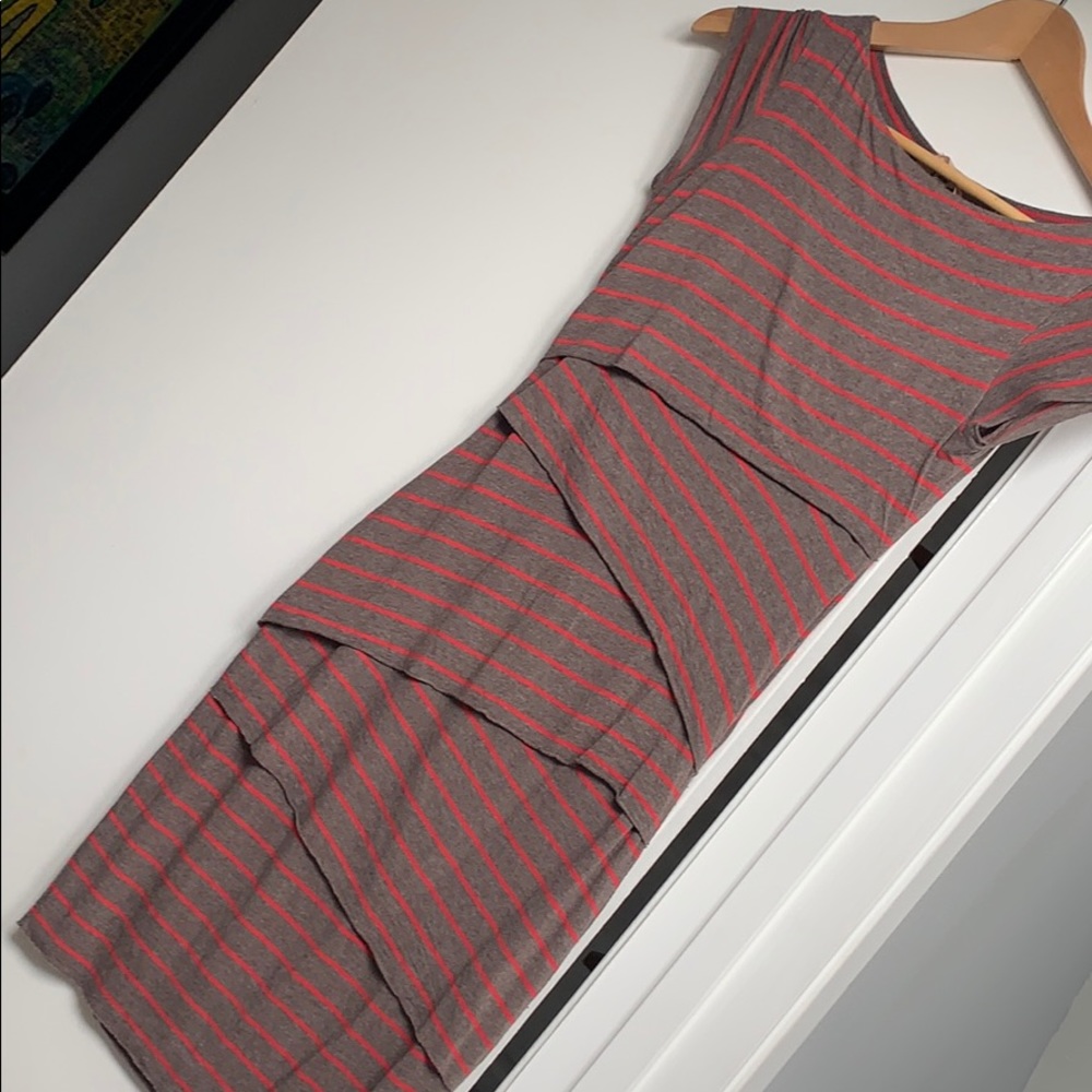 Striped slim fitting dress